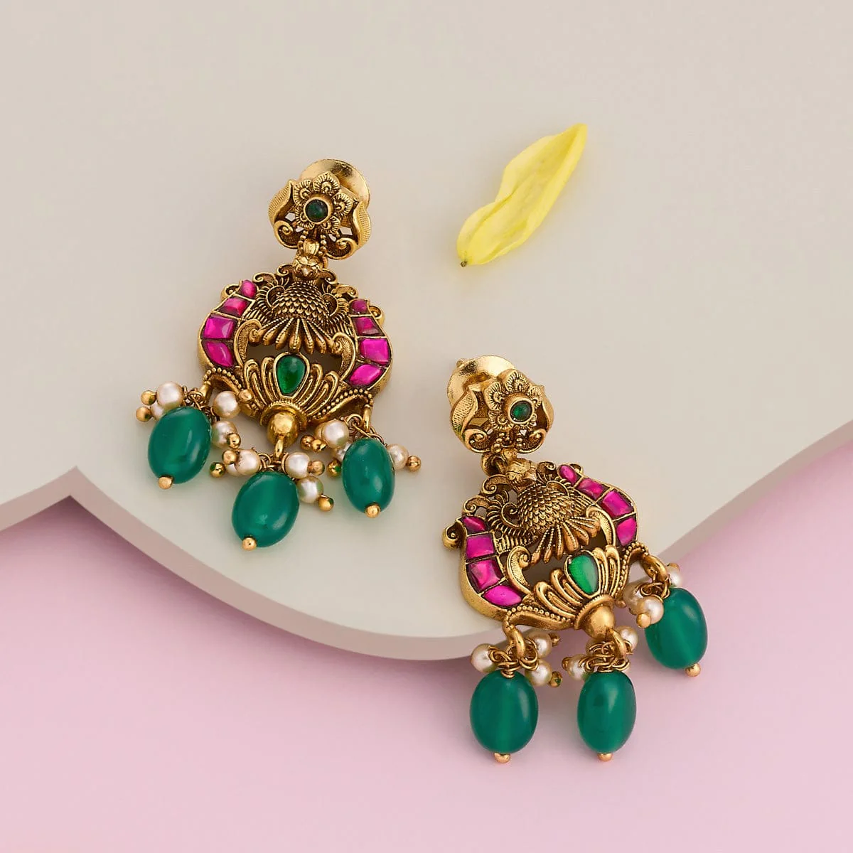 Silver Temple Earring 190495 - Image 2