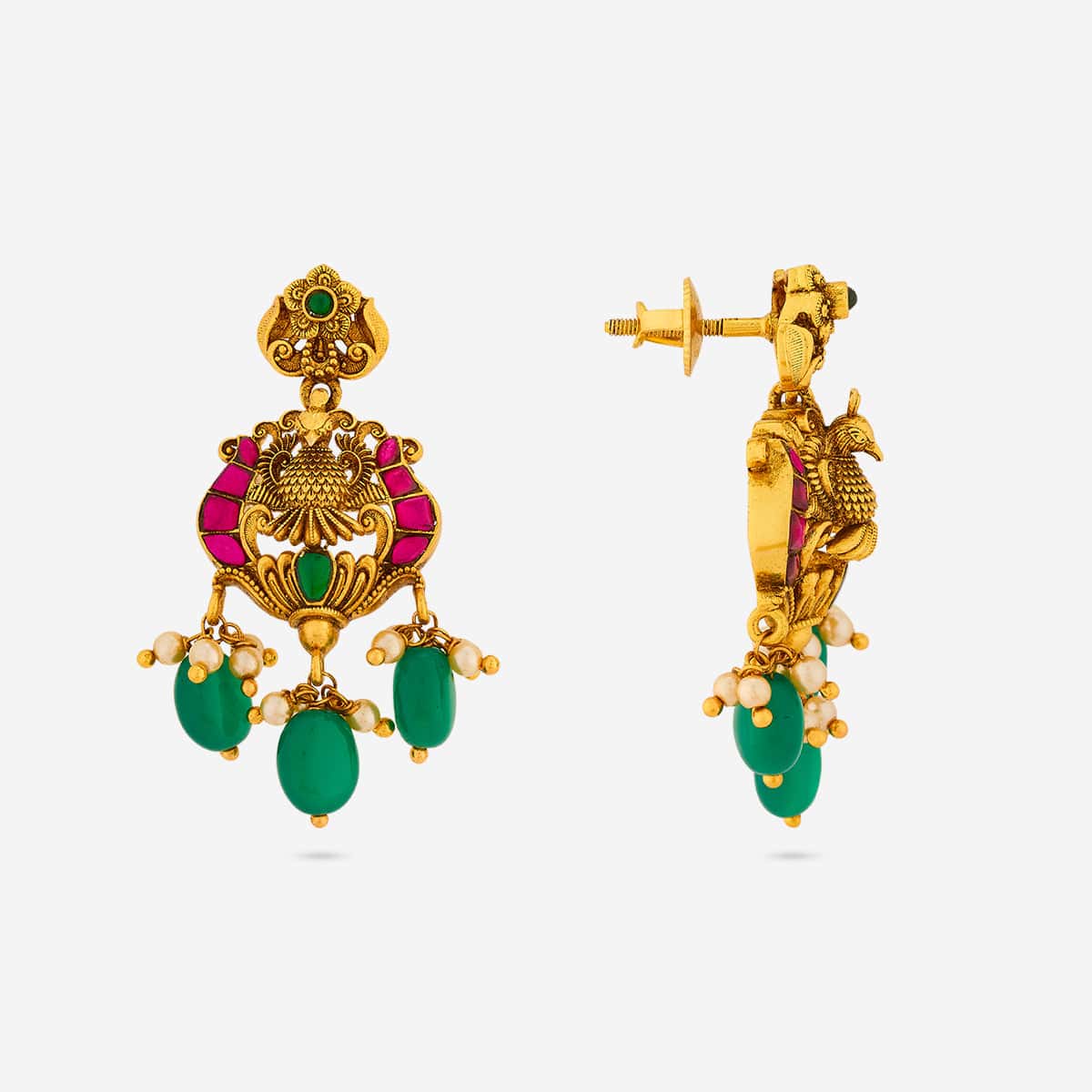 Silver Temple Earring 190495 - Image 4