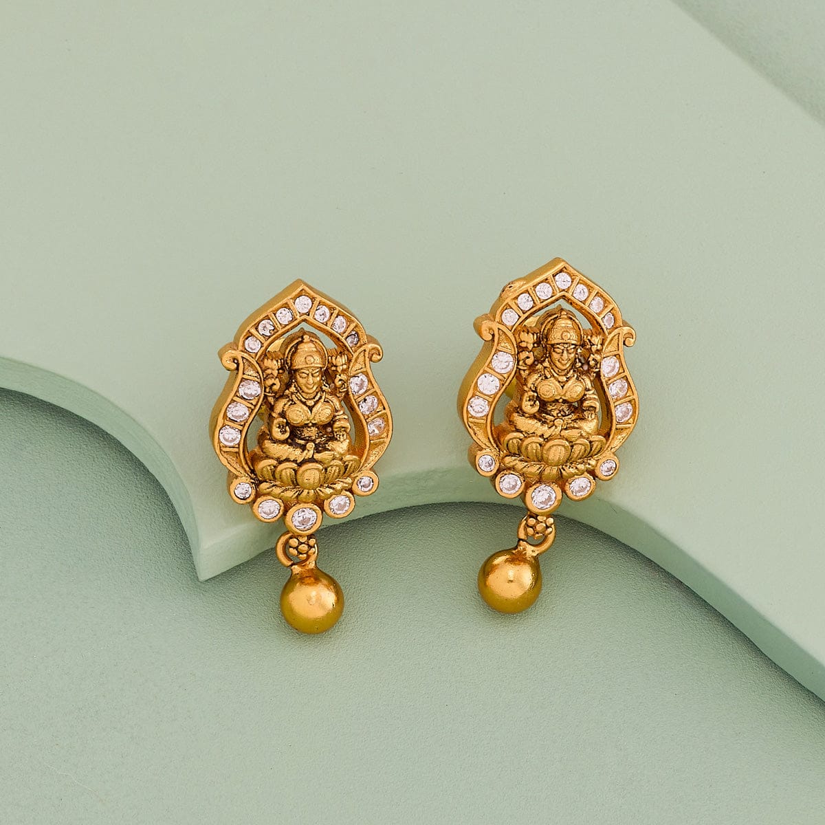 Silver Temple Earring 190564 - Image 2