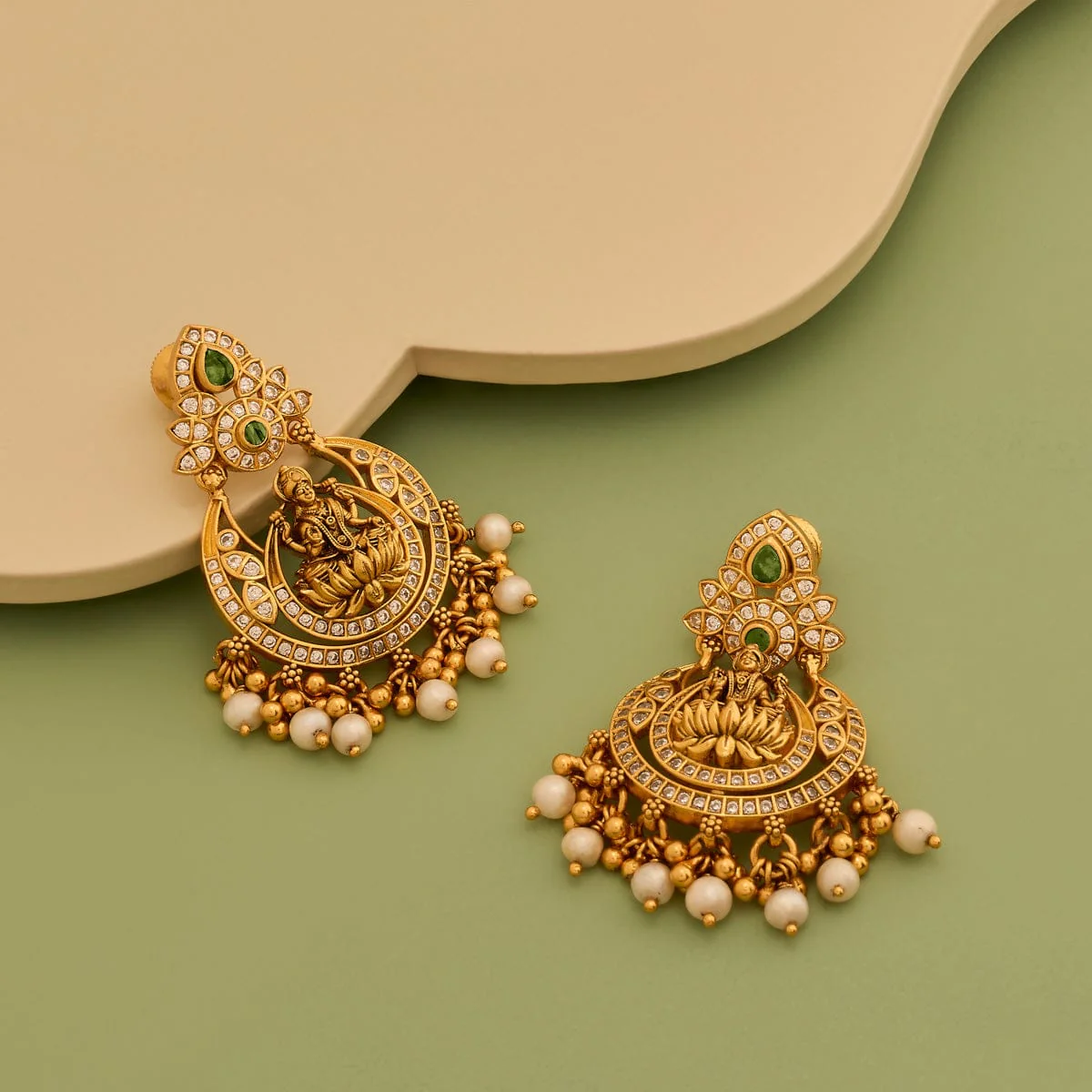 Silver Temple Earring 190566 - Image 5