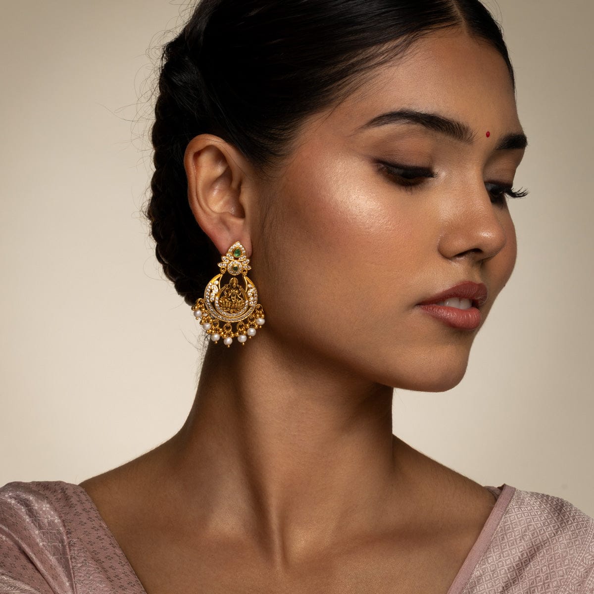 Silver Temple Earring 190566 - Image 6