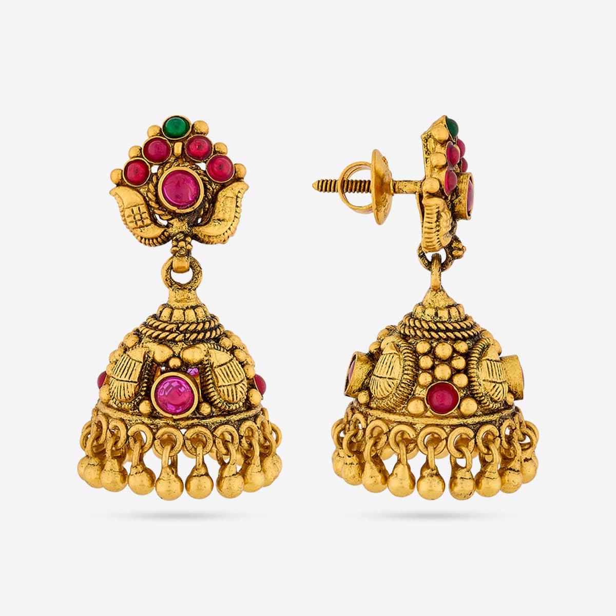 Silver Temple Earring 190626 - Image 4