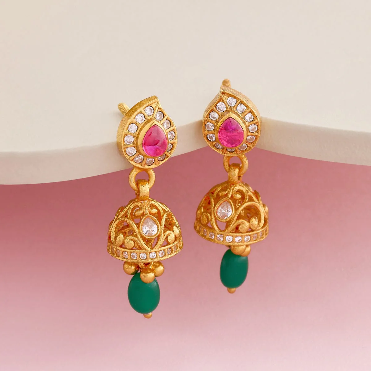 Silver Temple Earring 190627 - Image 2