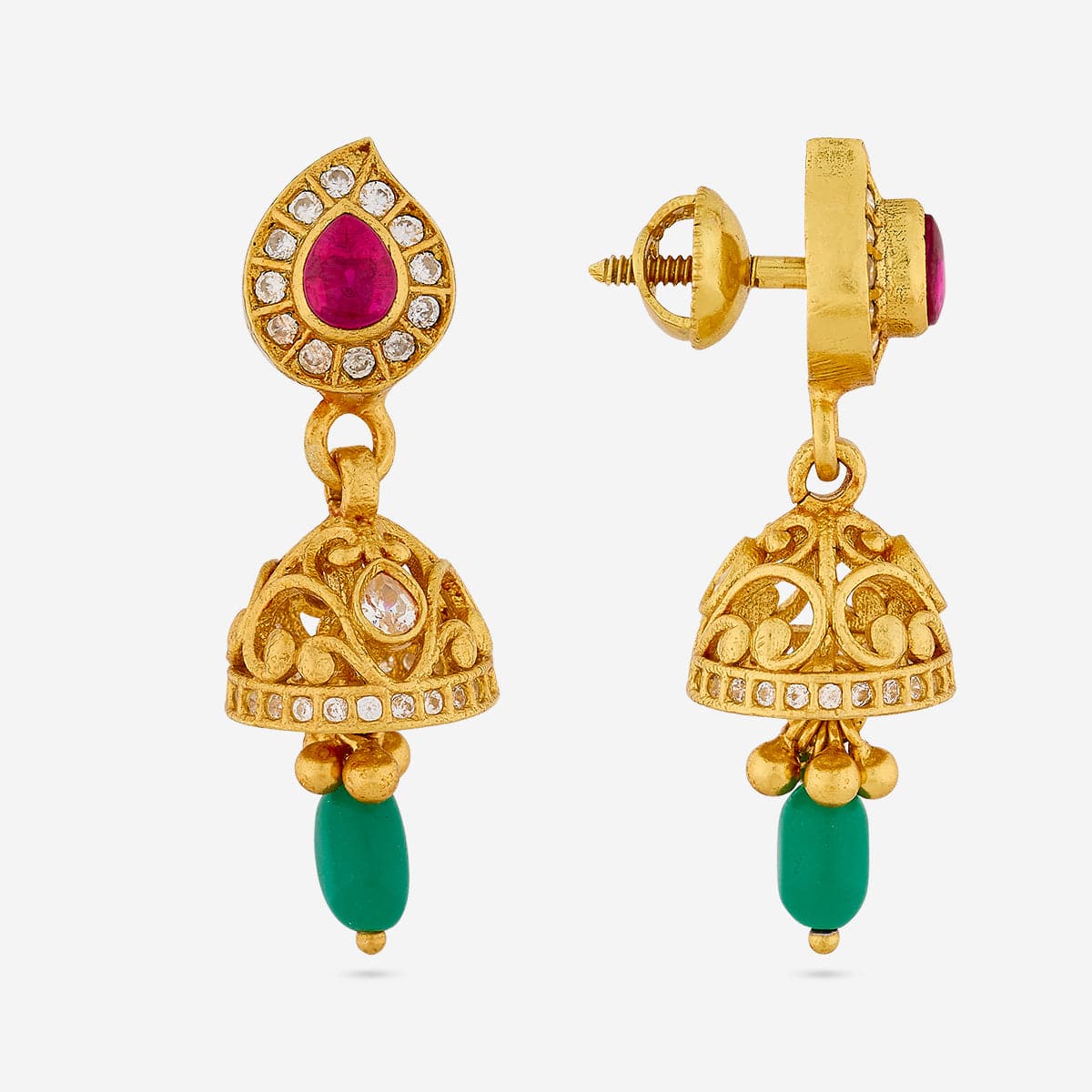 Silver Temple Earring 190627 - Image 3
