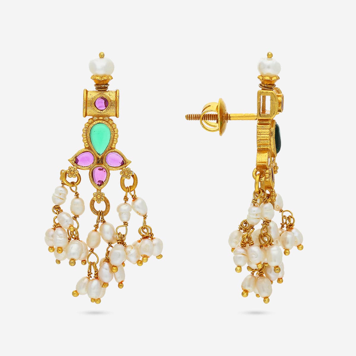 Silver Temple Earring 190844 - Image 4