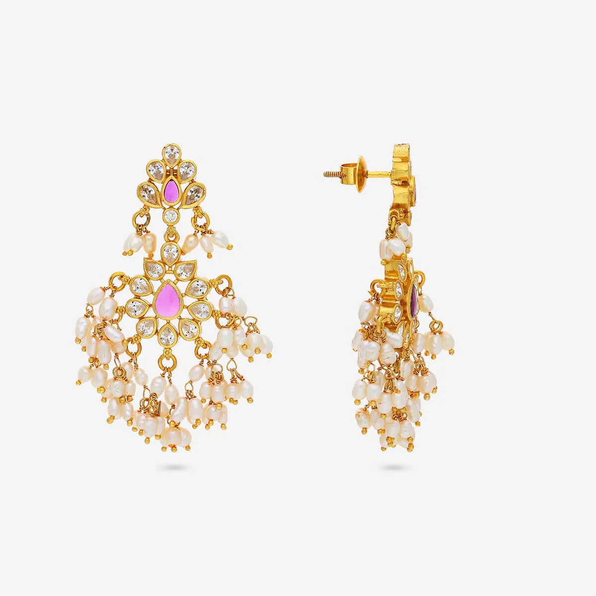 Silver Temple Earring 190845 - Image 4
