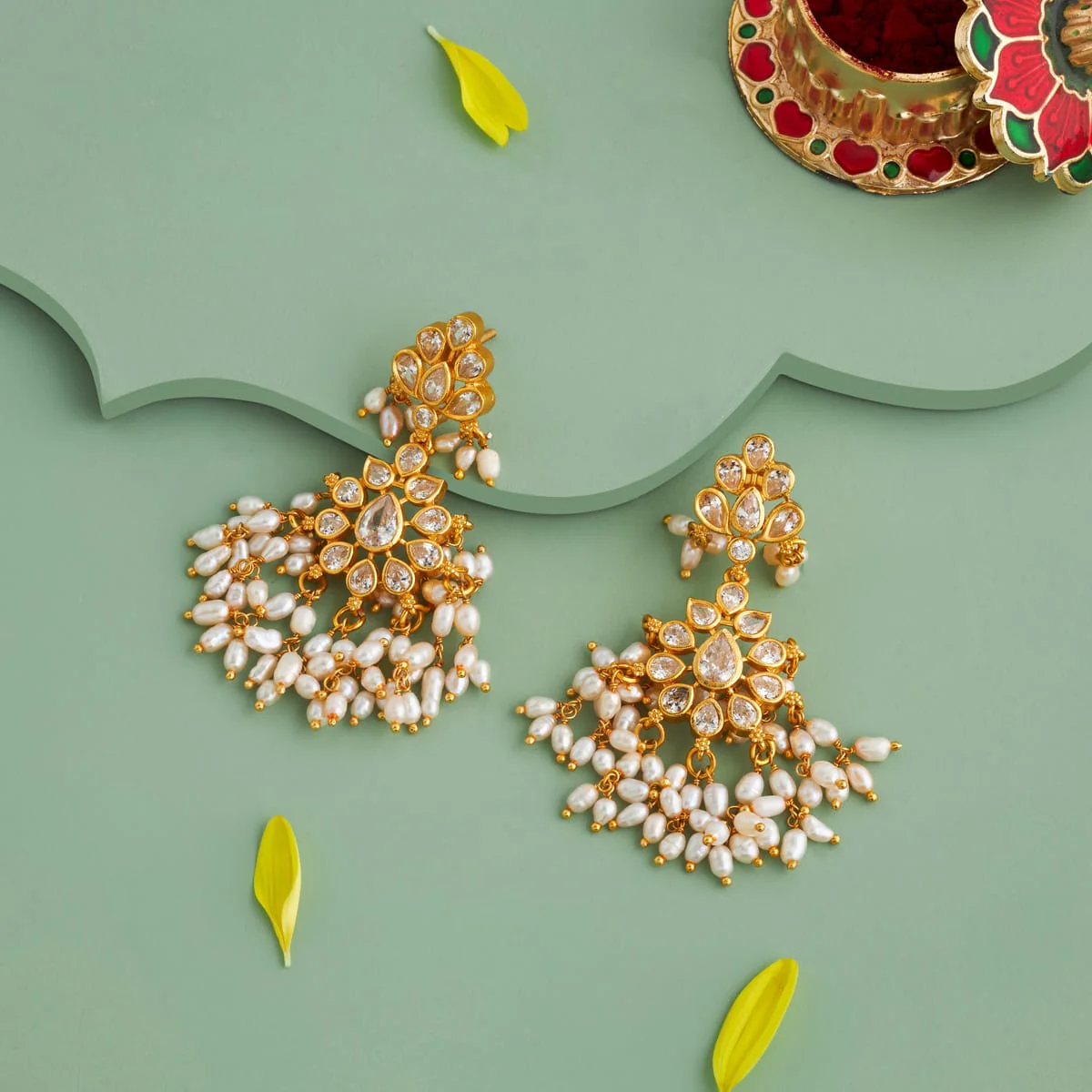 Silver Temple Earring 190845 - Image 6