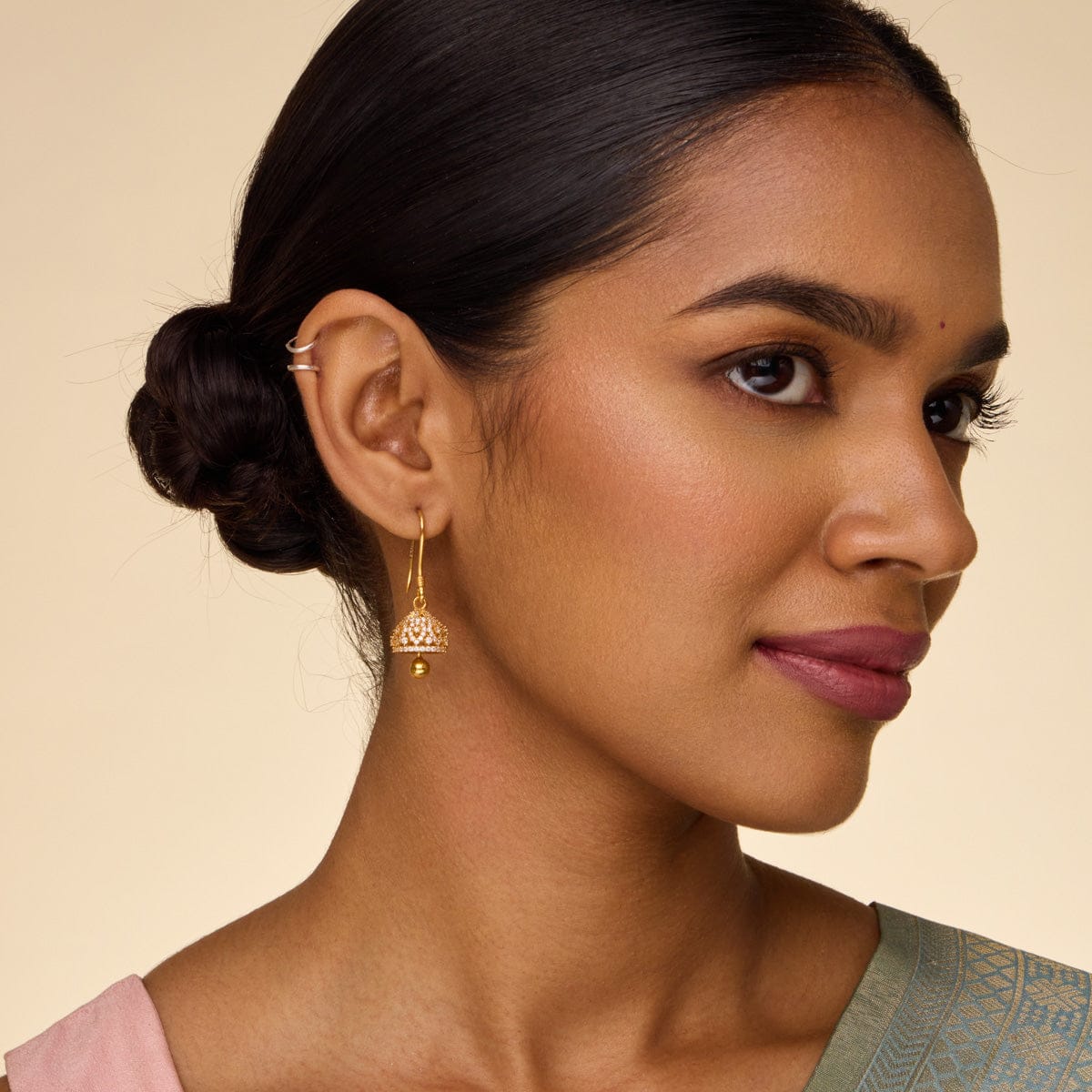 Silver Temple Earring 191827 - Image 3