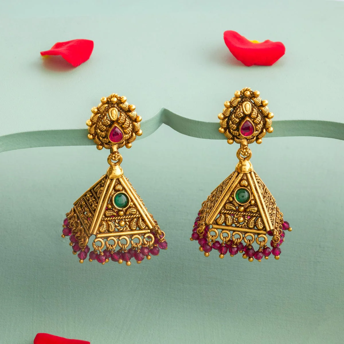 Silver Temple Earring 191892 - Image 2