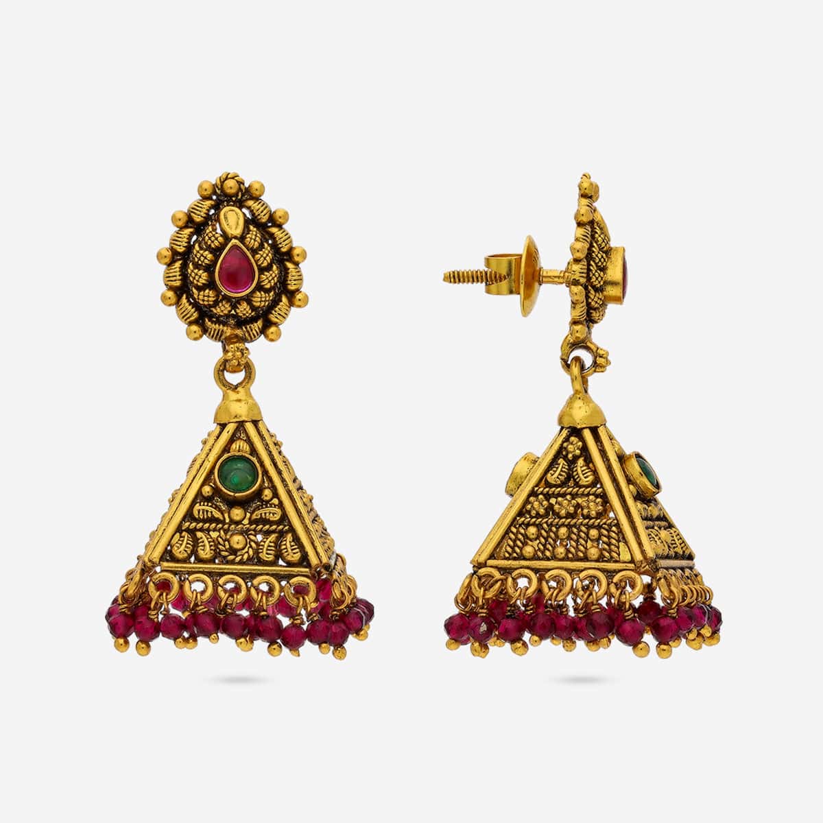 Silver Temple Earring 191892 - Image 4