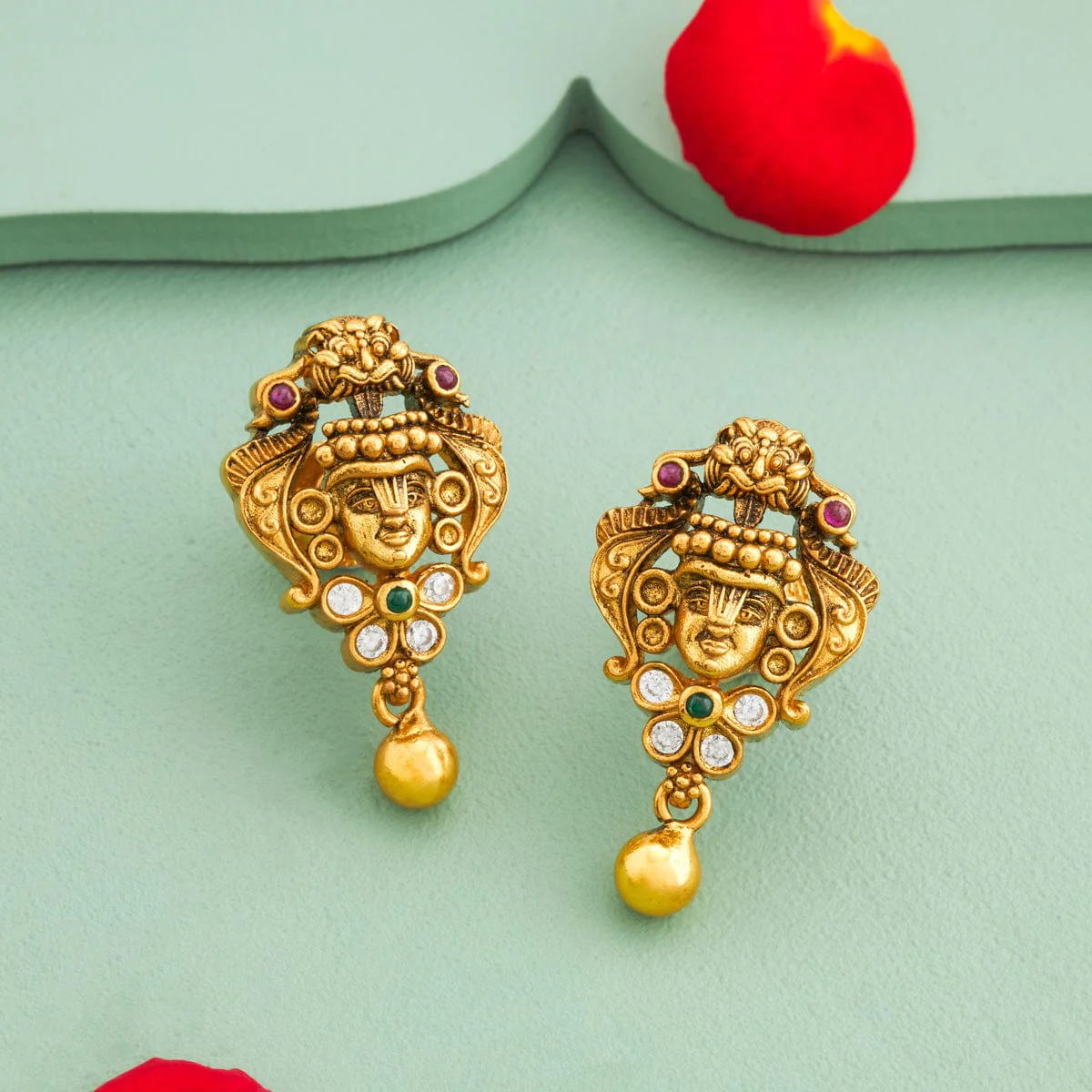 Silver Temple Earring 193292 - Image 2
