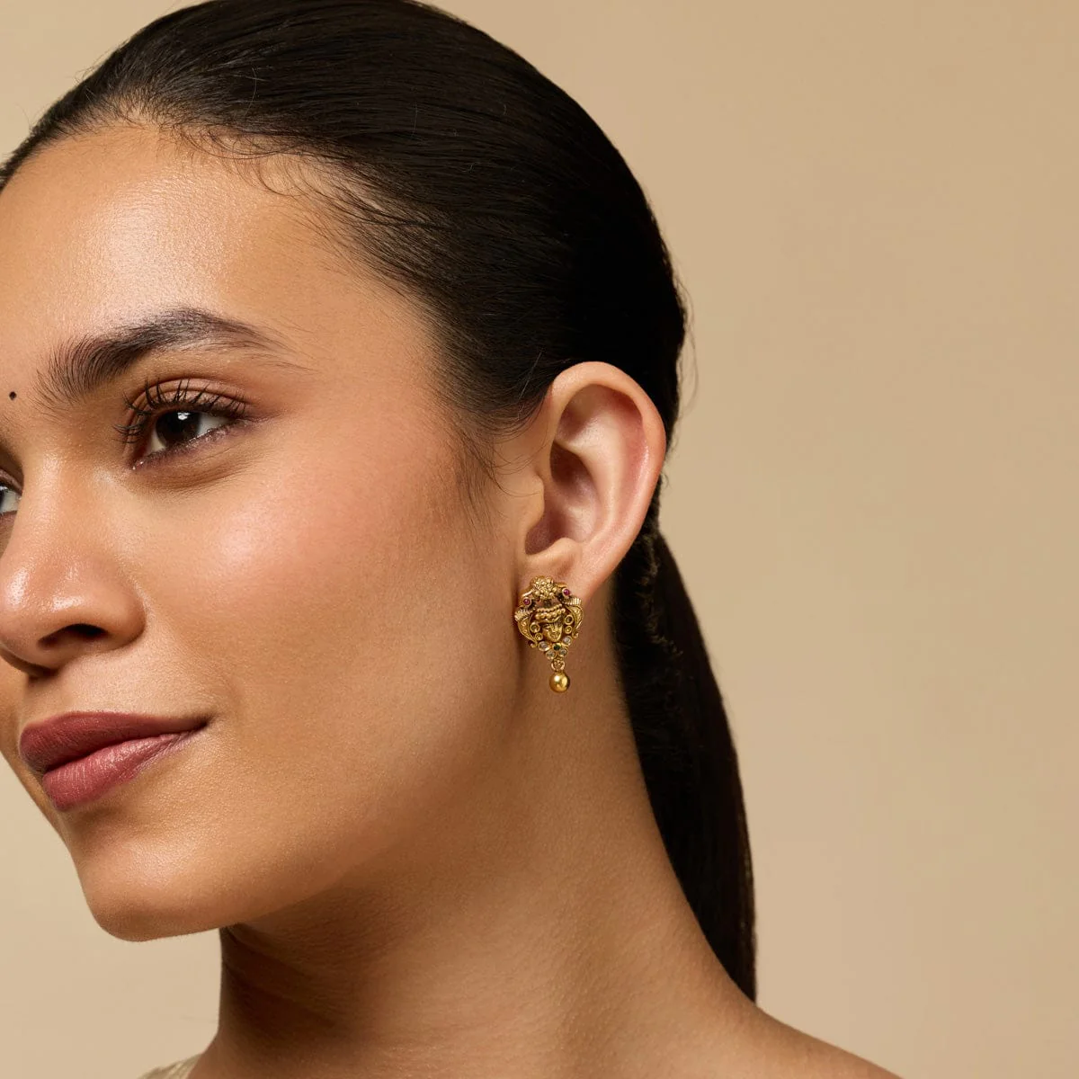 Silver Temple Earring 193292 - Image 3