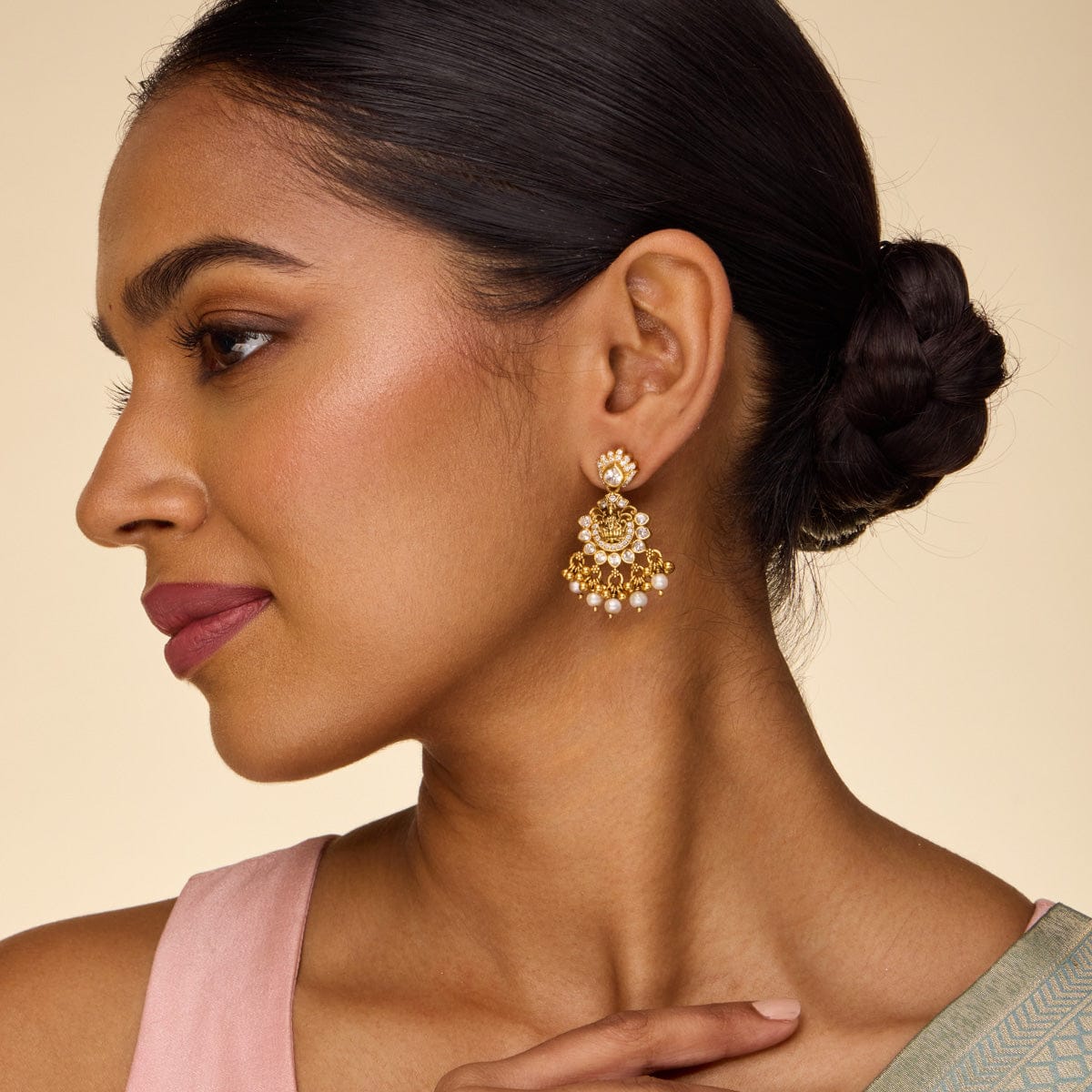 Silver Temple Earring 193293 - Image 3