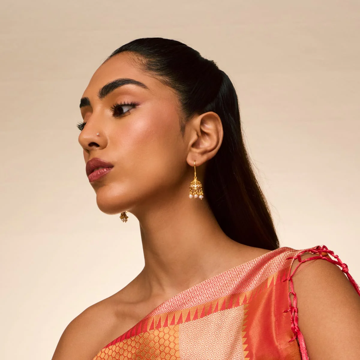 Silver Temple Earring 197013 - Image 3