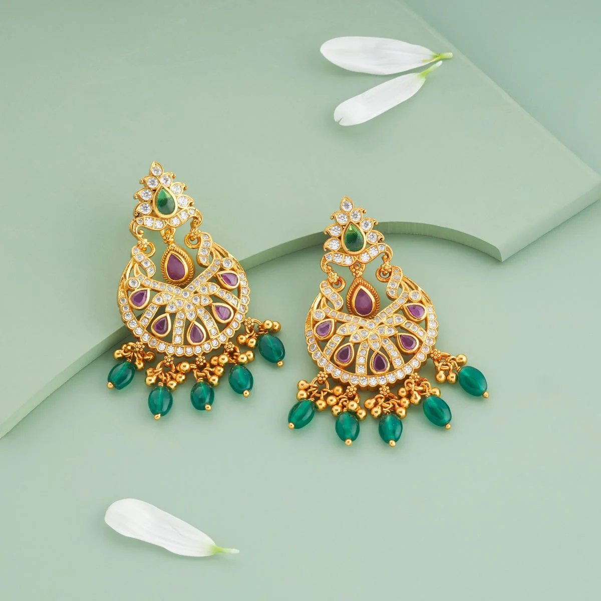 Silver Temple Earring 197043 - Image 2