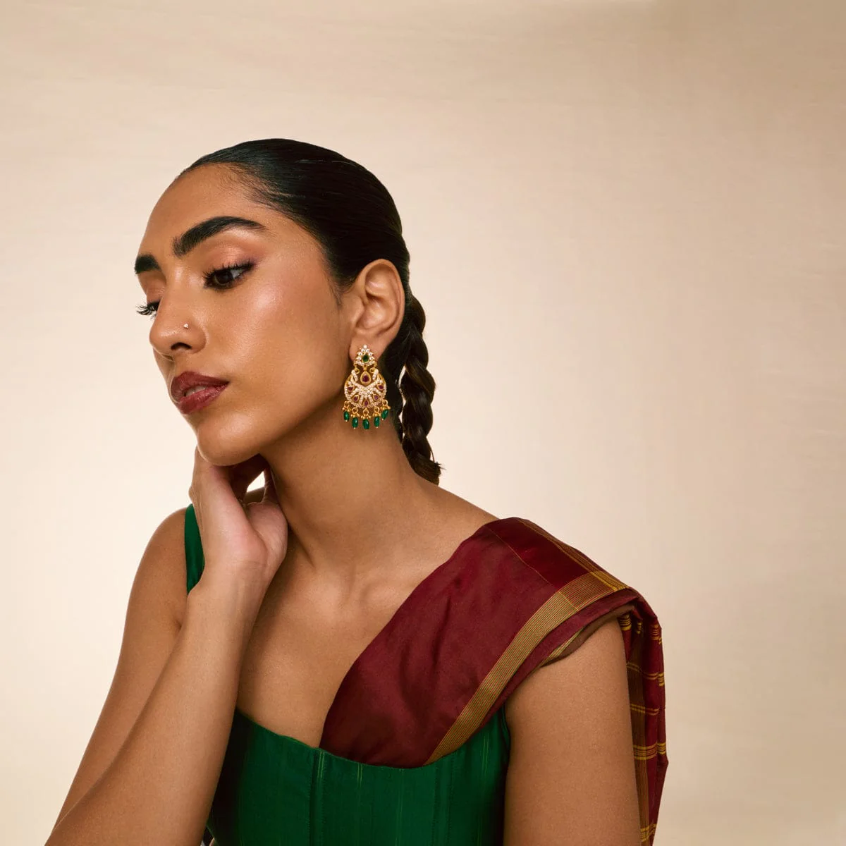 Silver Temple Earring 197043 - Image 3