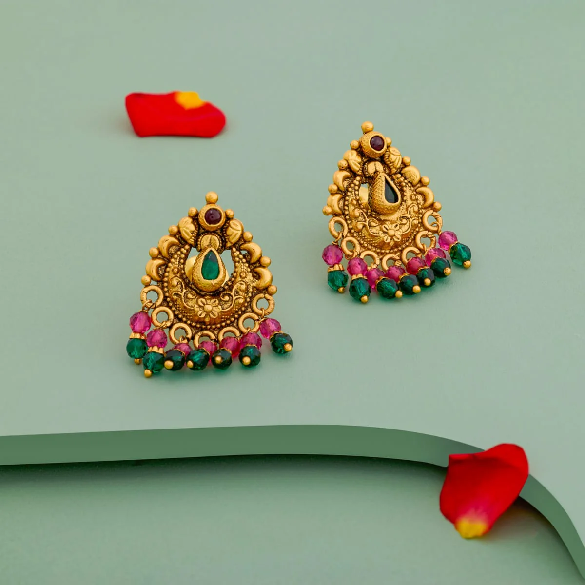 Silver Temple Earring 197044 - Image 2