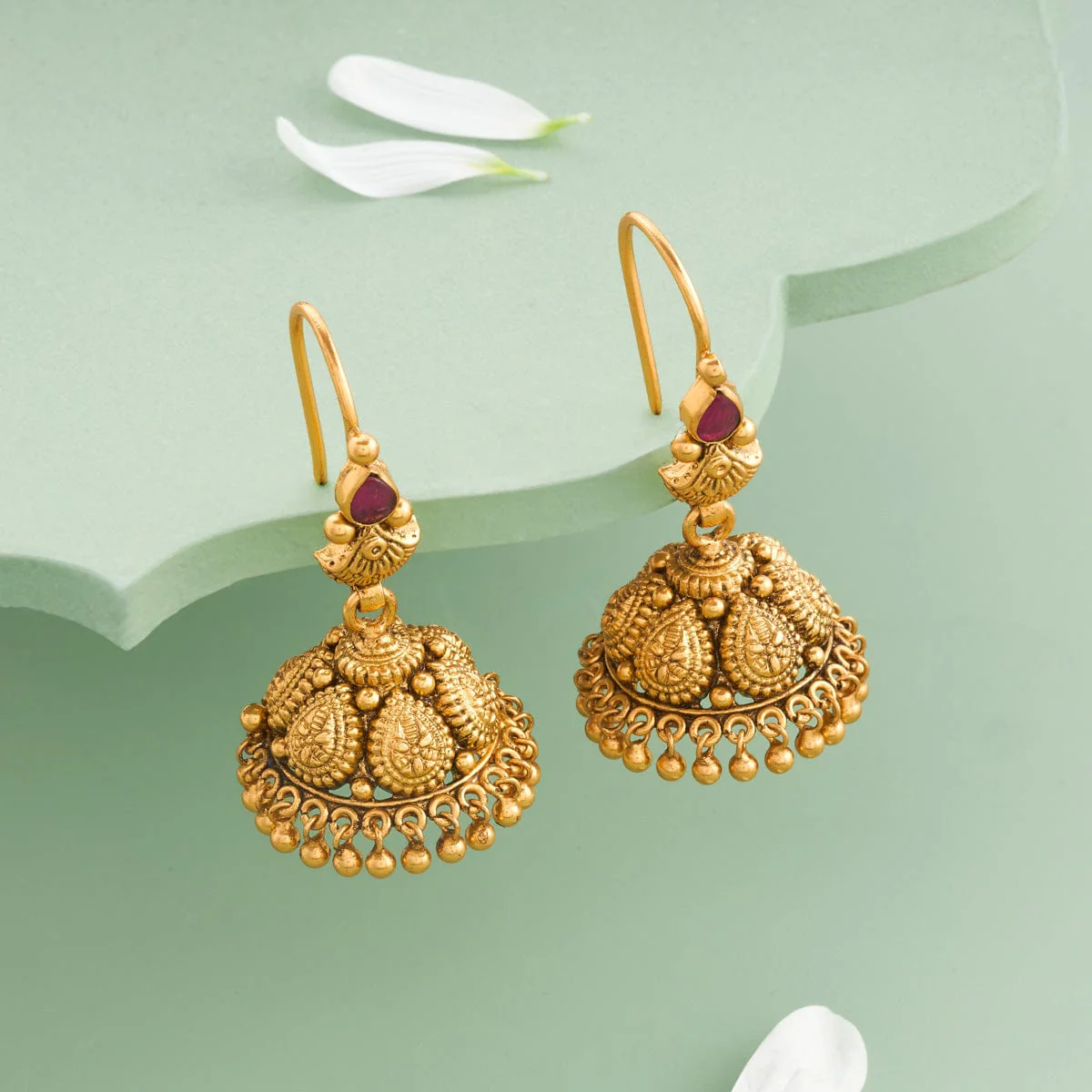 Silver Temple Earring 197059 - Image 2