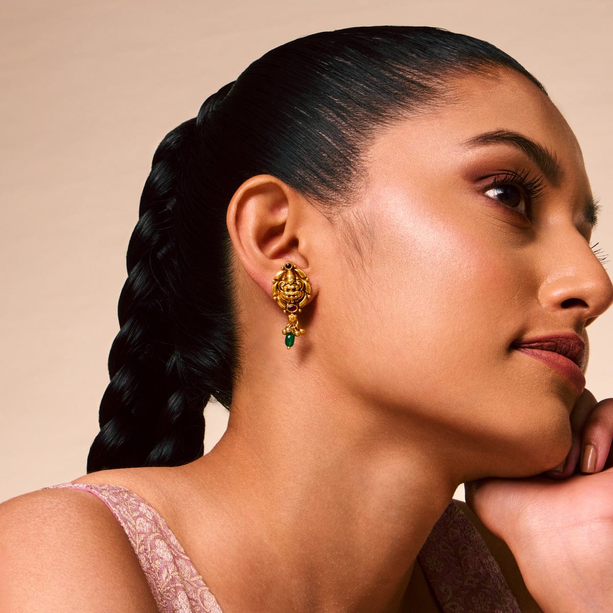 Silver Temple Earring 197090 - Image 3