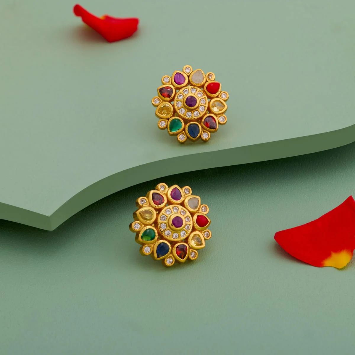 Silver Temple Earring 198566 - Image 2