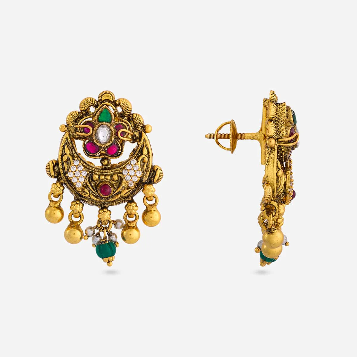 Silver Temple Earring 198572 - Image 3