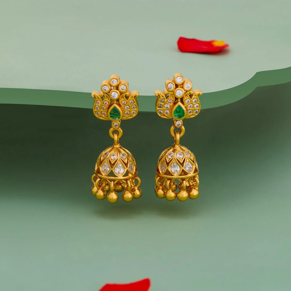 Silver Temple Earring 198577 - Image 2