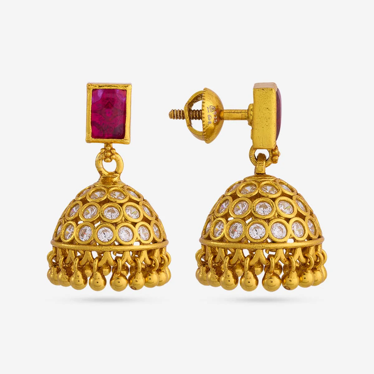 Silver Temple Earring 198578 - Image 3