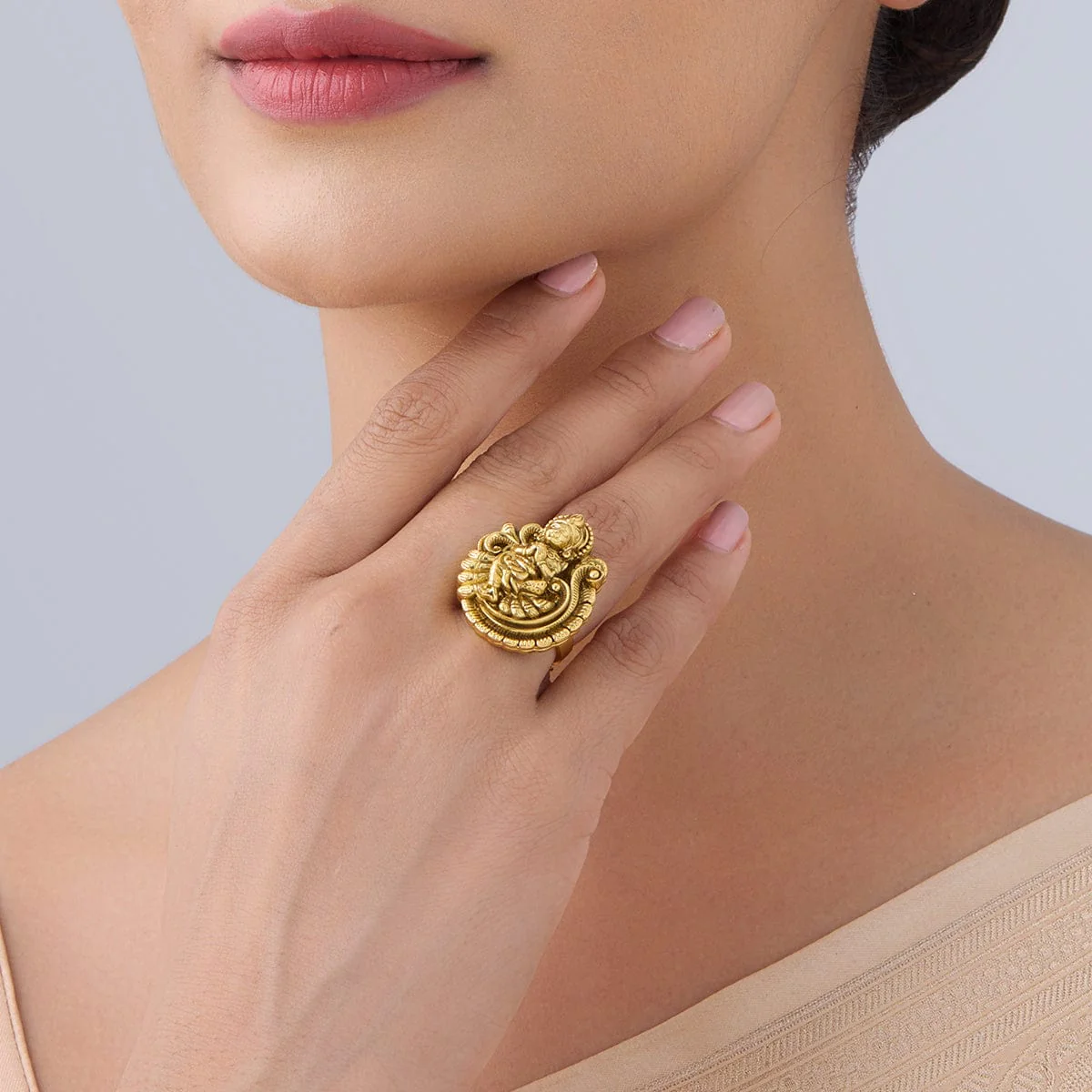 Silver Temple Finger Ring 161461 - Image 2