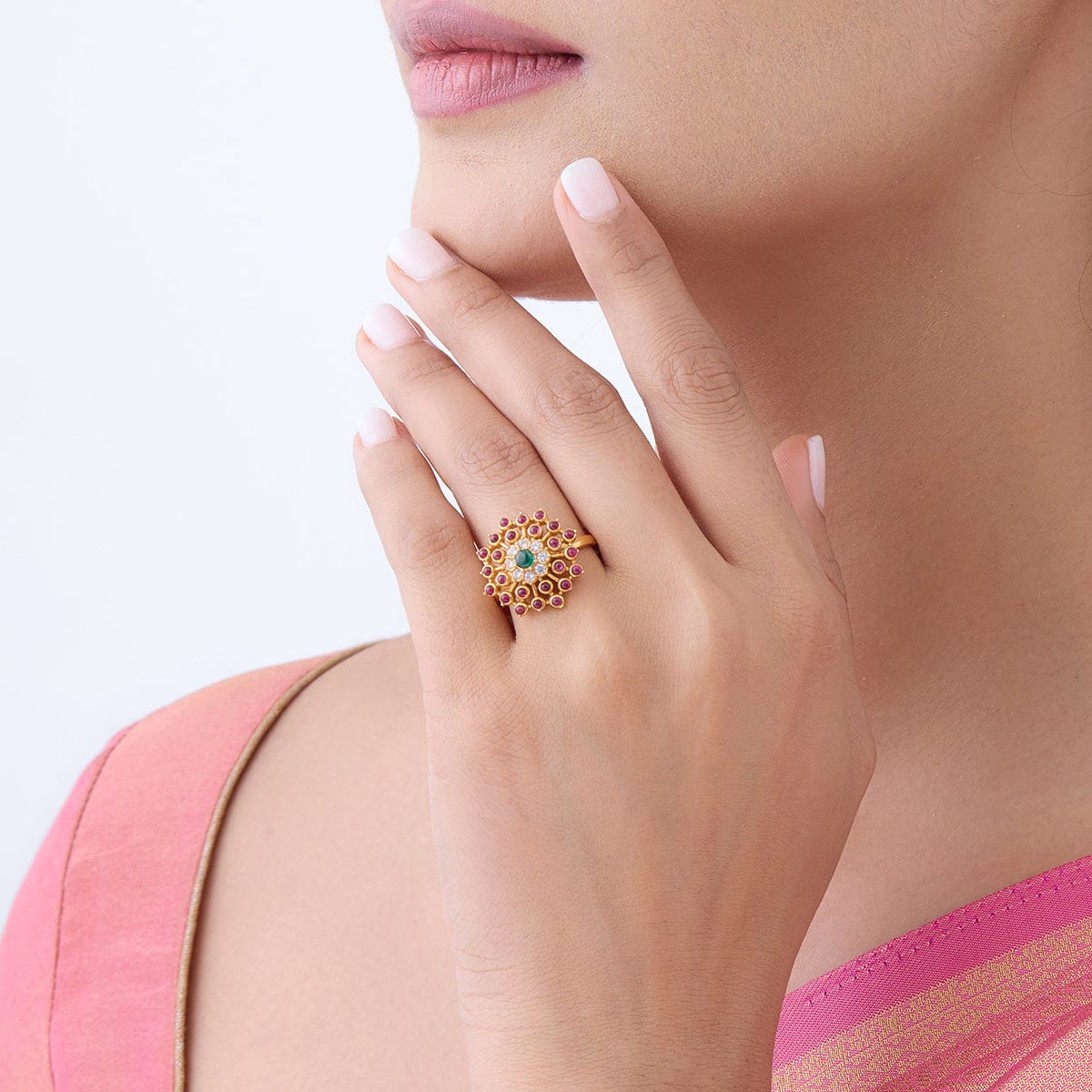 Silver Temple Finger Ring 164676 - Image 2