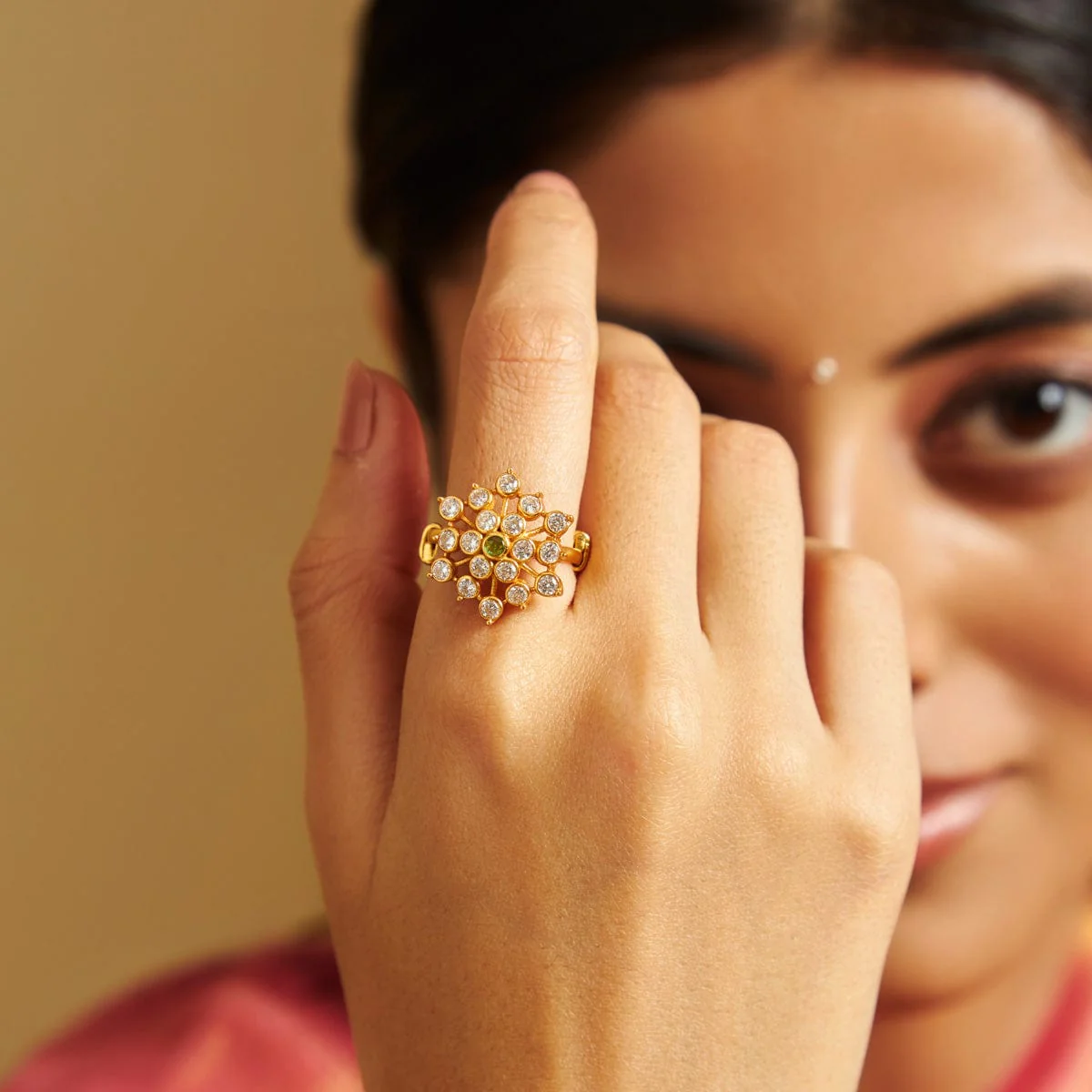 Silver Temple Finger Ring 165278 - Image 2