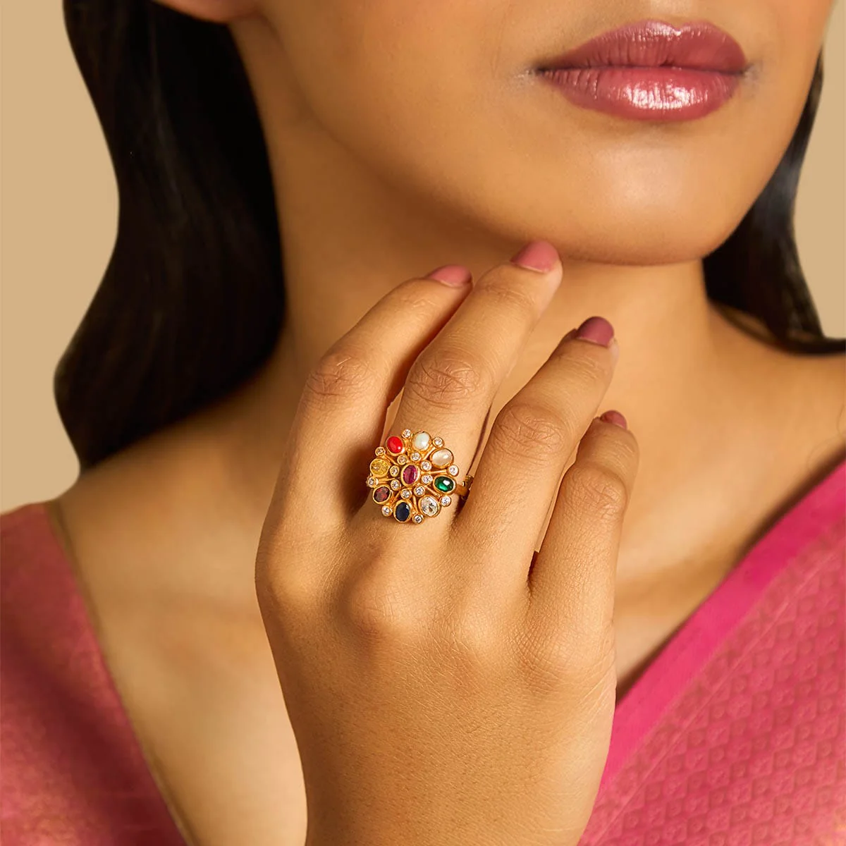 Silver Temple Finger Ring 172802 - Image 2