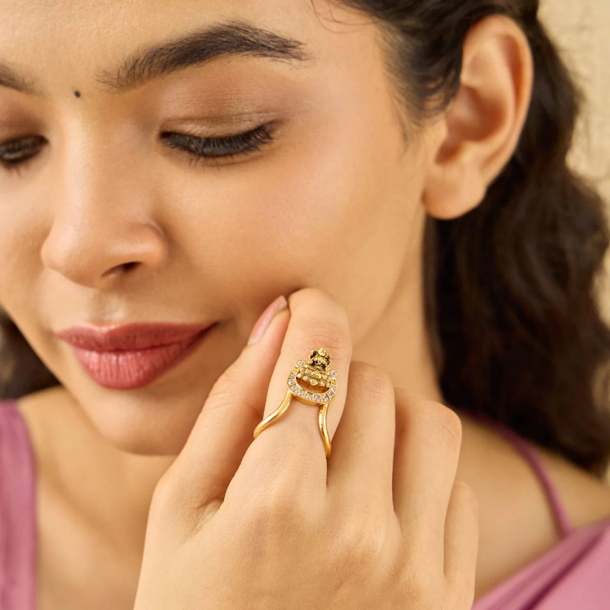 Silver Temple Finger Ring 185407 - Image 3