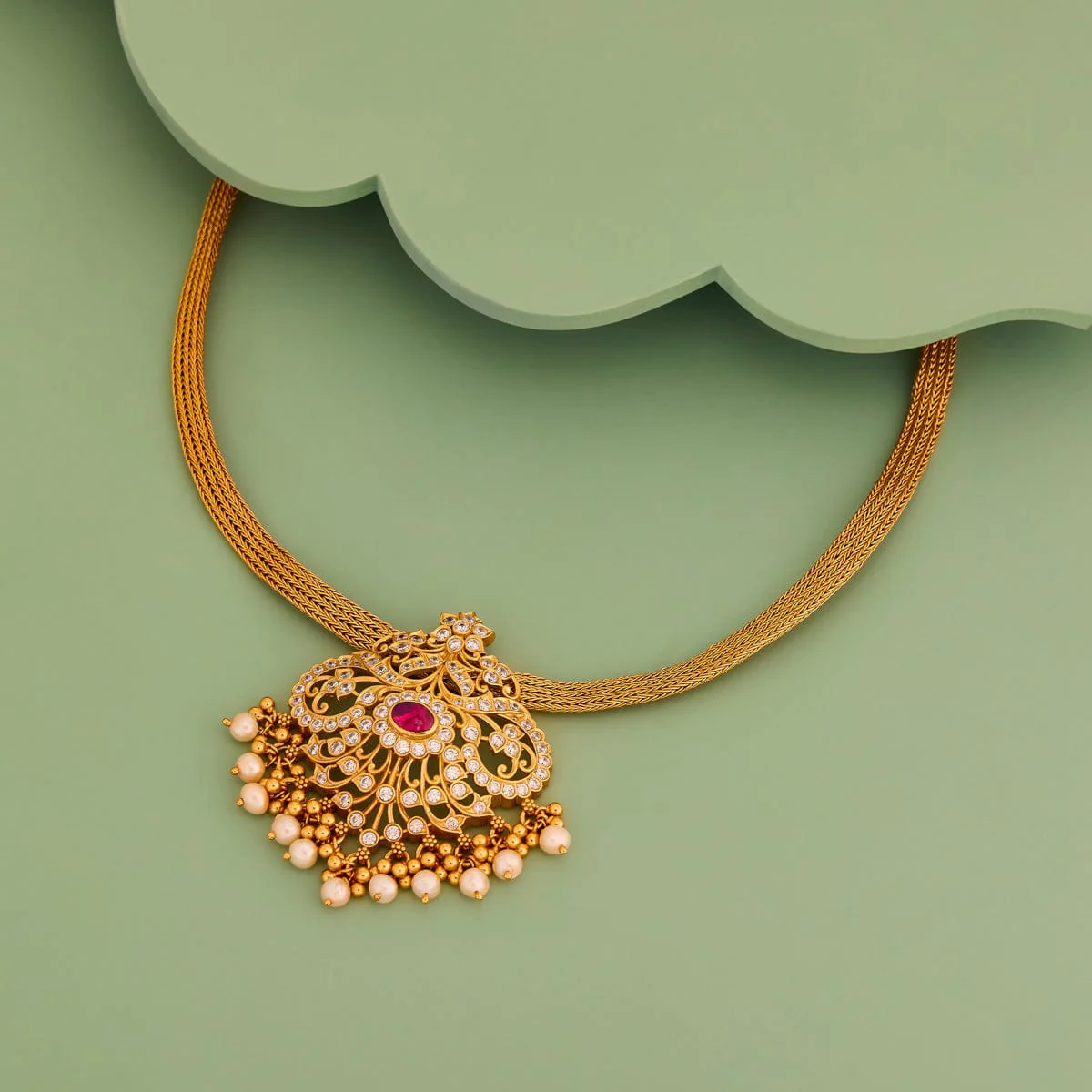 Silver Temple Necklace 157021 - Image 2