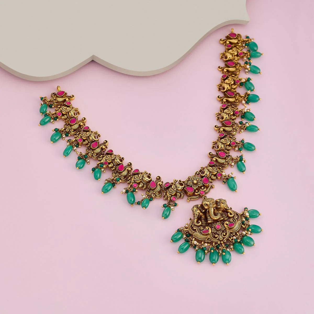 Silver Temple Necklace 188149 - Image 2