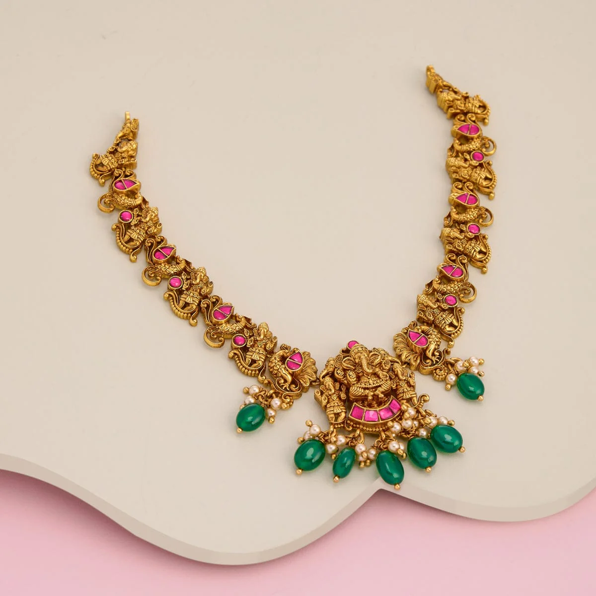 Silver Temple Necklace 190488 - Image 2