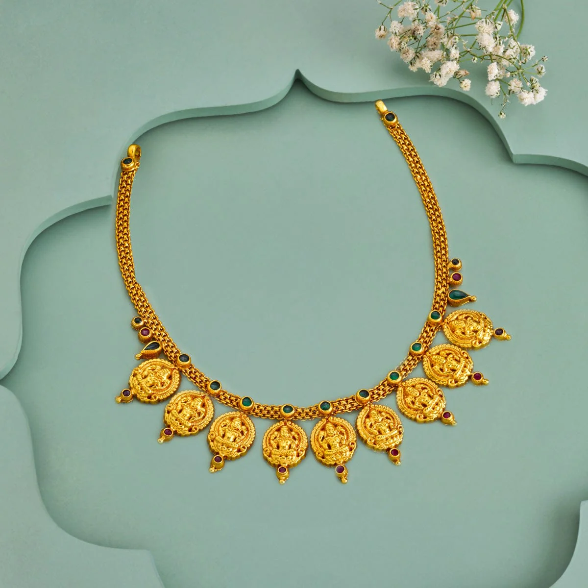 Silver Temple Necklace 190853 - Image 2
