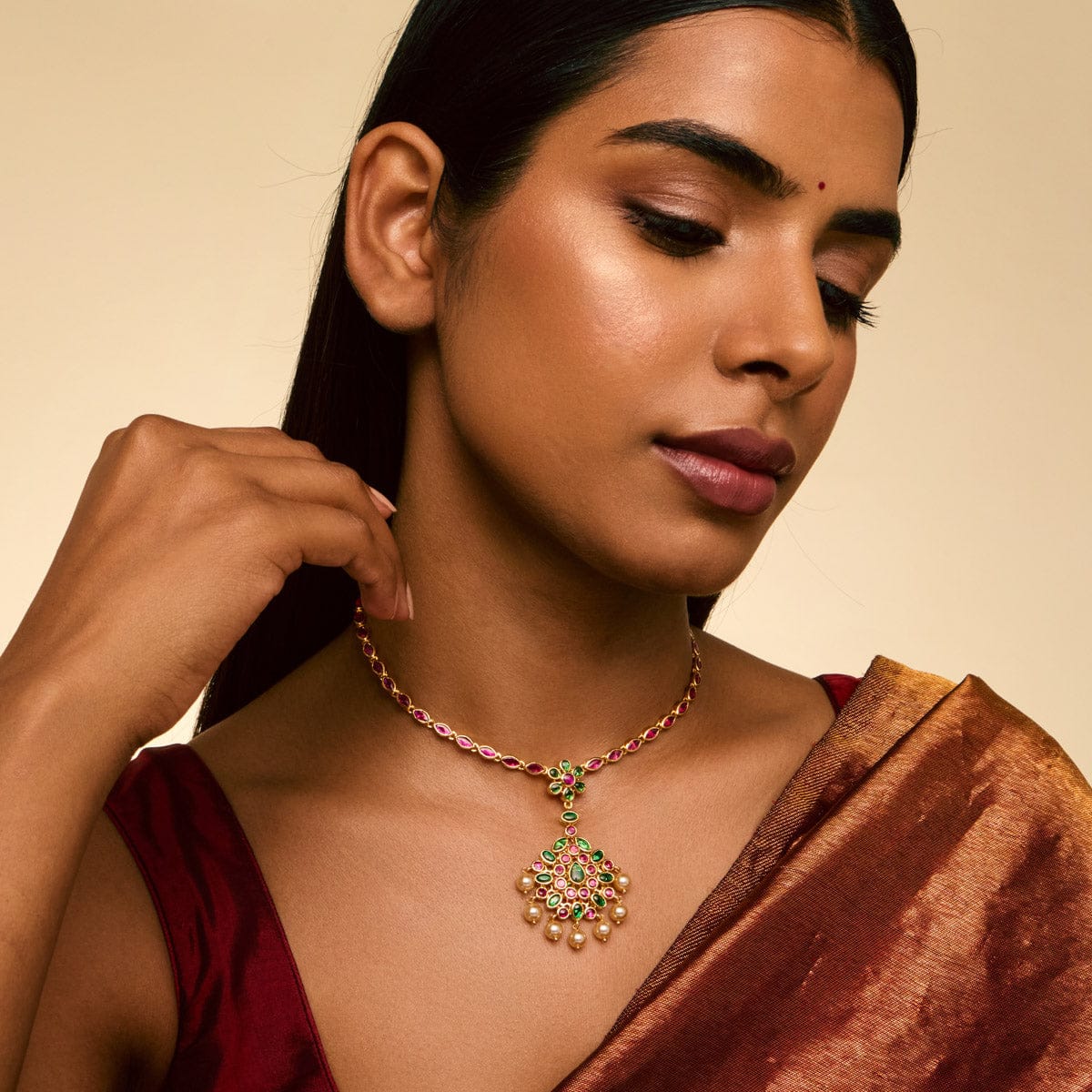 Silver Temple Necklace 191013 - Image 3