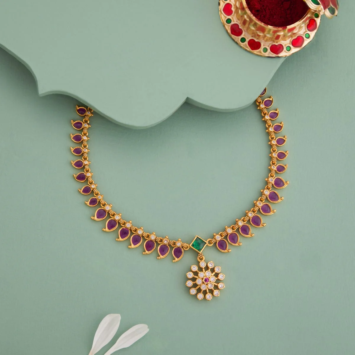 Silver Temple Necklace 191821 - Image 2