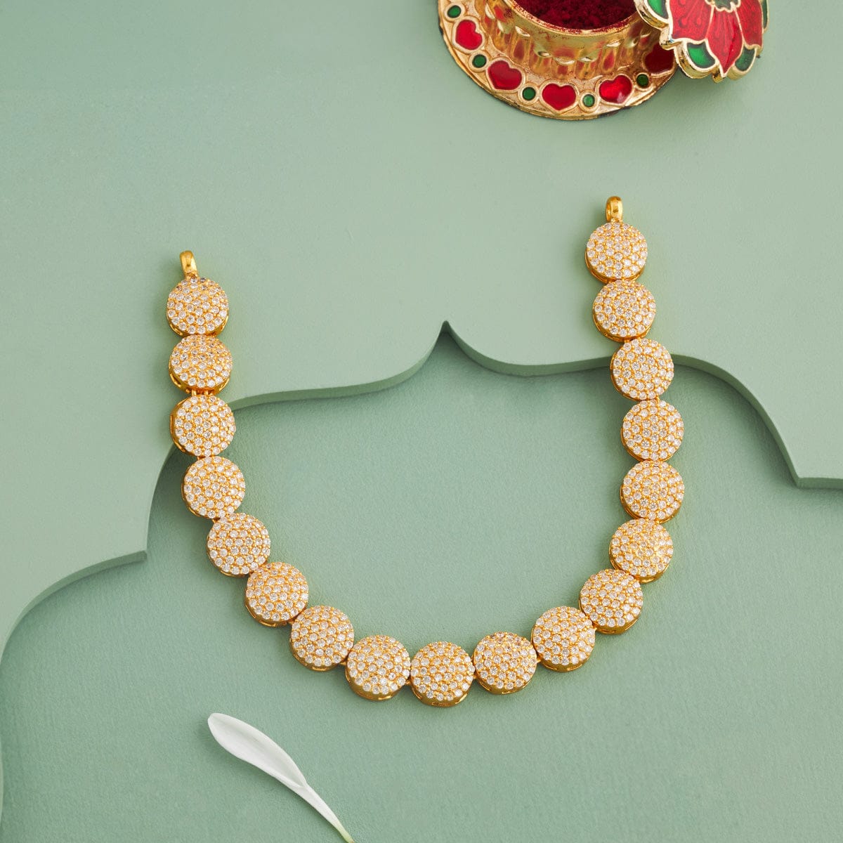 Silver Temple Necklace 191885 - Image 2