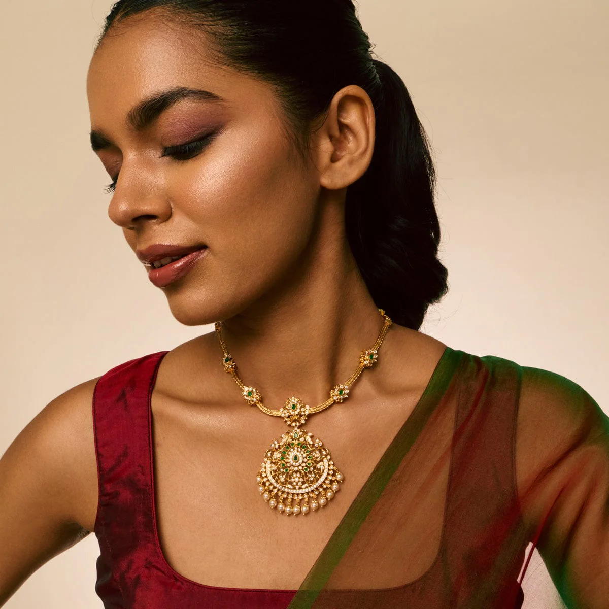 Silver Temple Necklace 193278 - Image 3