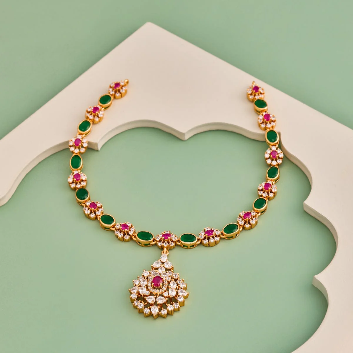 Silver Temple Necklace 193281 - Image 2