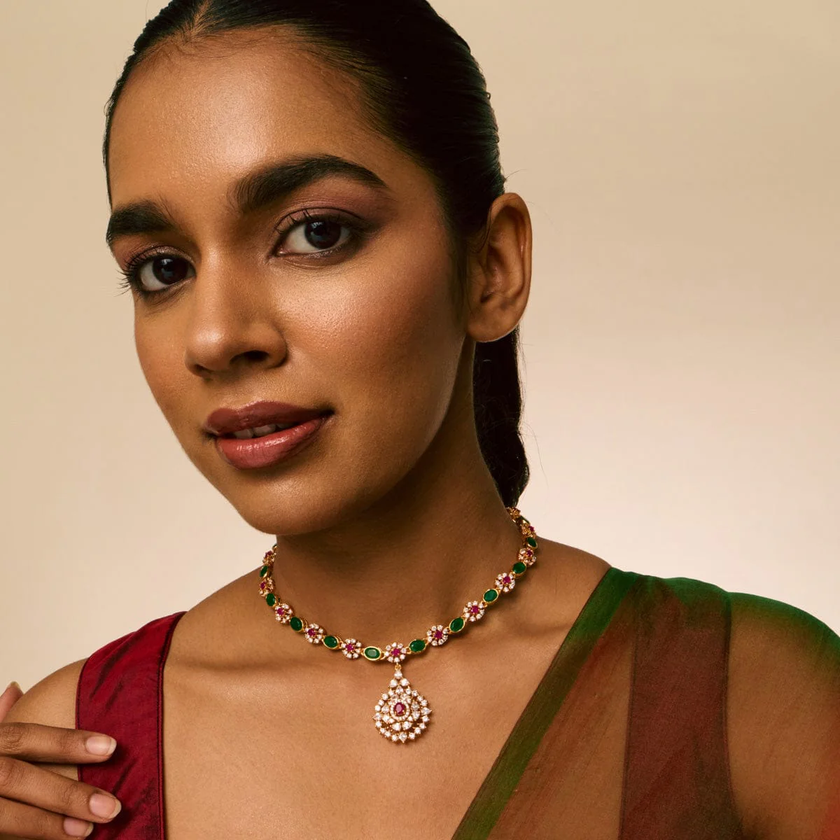 Silver Temple Necklace 193281 - Image 3