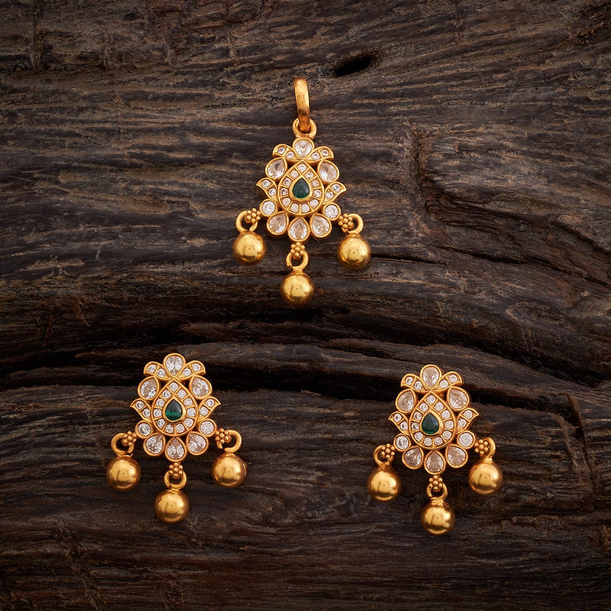 Silver Temple Pendant Earring 158344 - Image 5