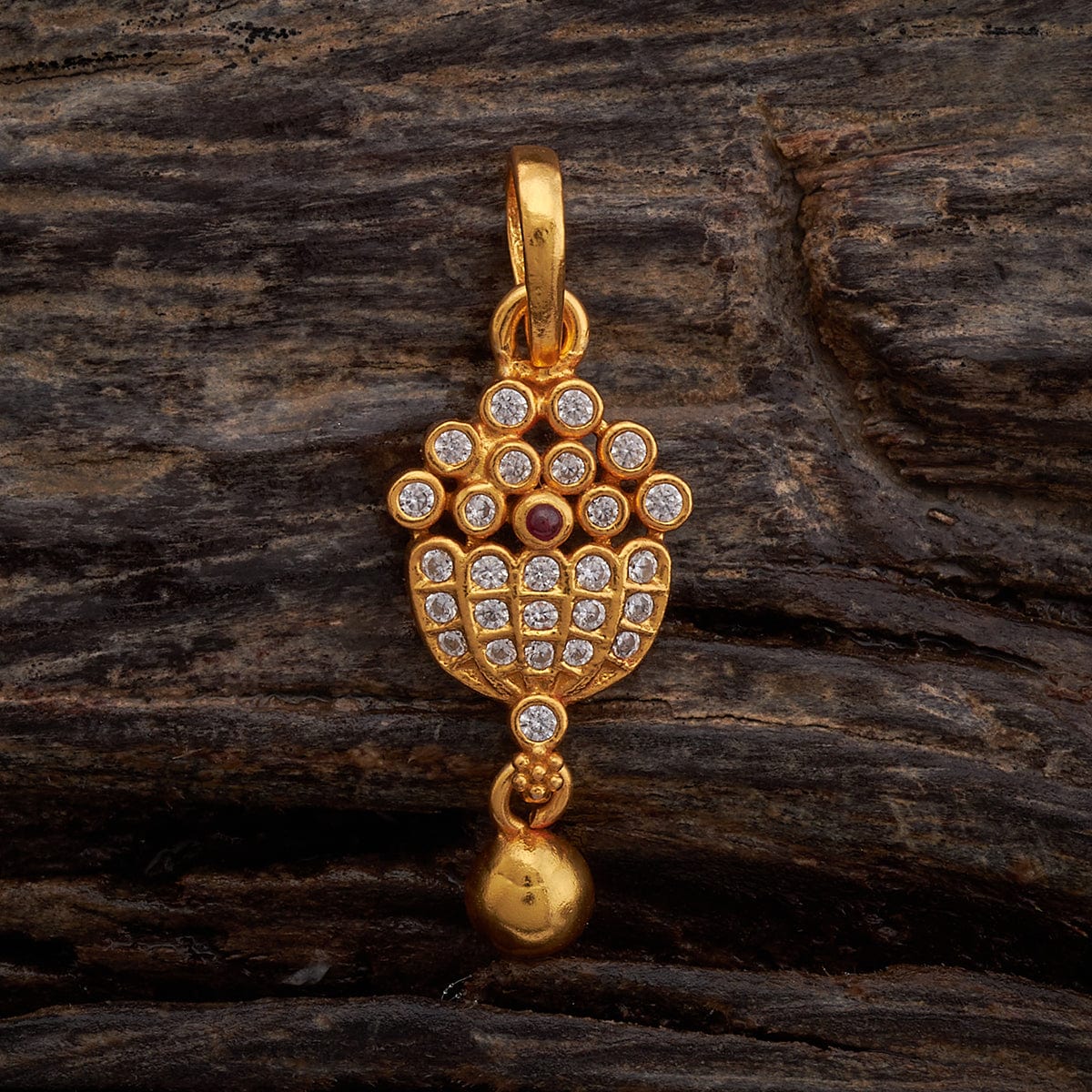 Silver Temple Pendant Earring 170618 - Image 2