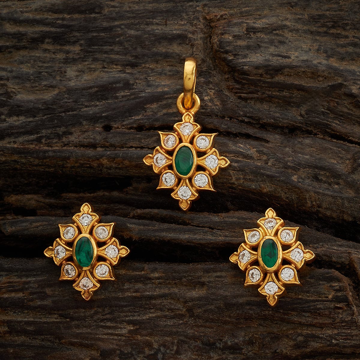 Silver Temple Pendant Earring 170619 - Image 3