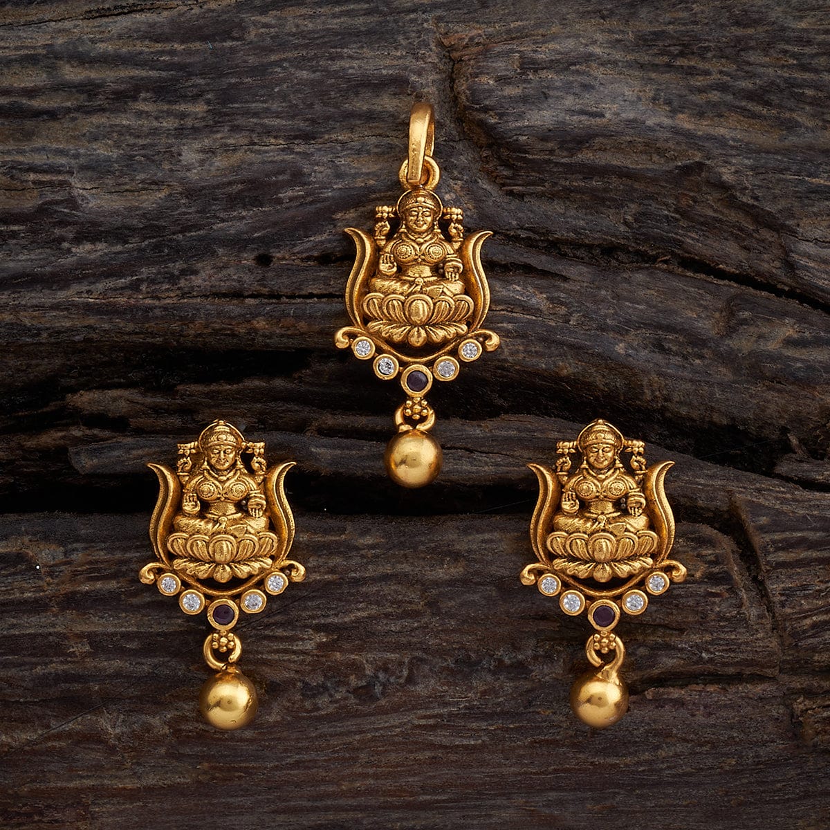 Silver Temple Pendant Earring 170620 - Image 3