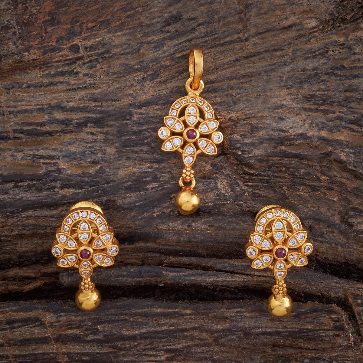 Silver Temple Pendant Earring 173390 - Image 4
