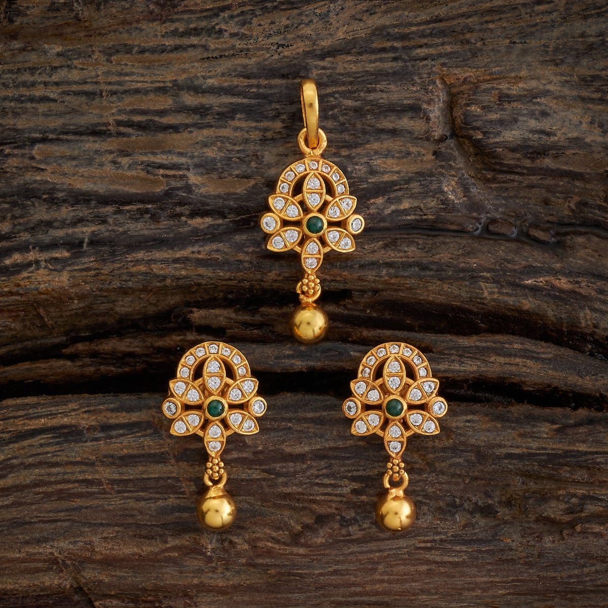 Silver Temple Pendant Earring 173390 - Image 6