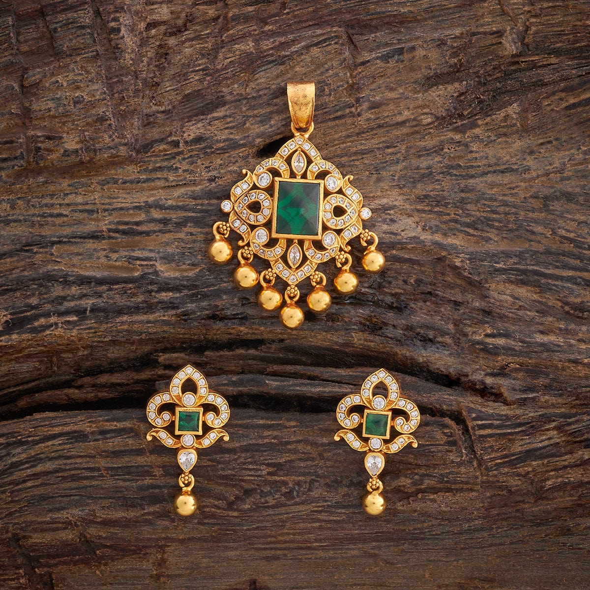 Silver Temple Pendant Earring 177365 - Image 5