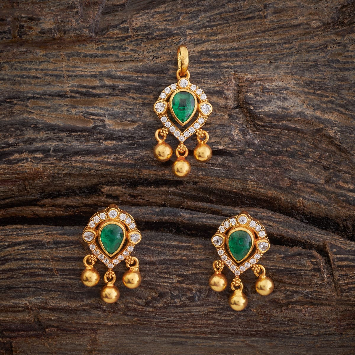 Silver Temple Pendant Earring 178123 - Image 2